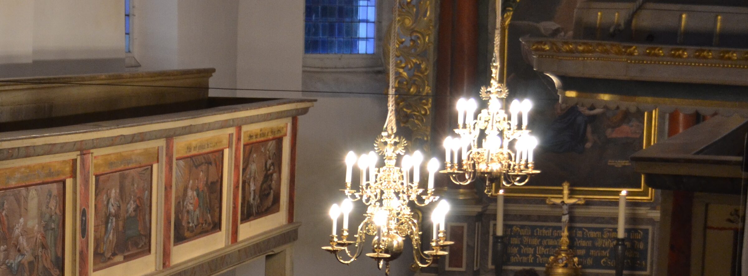Kronleuchter in der Kirche Mittelherwigsdorf